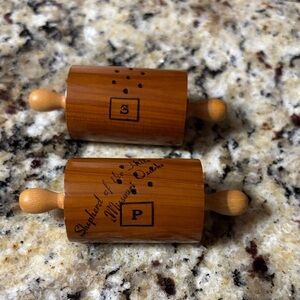 Wooden Rolling Pins Salt and Pepper Shakers